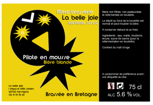Brasserie La belle joie, bières de Bretagne